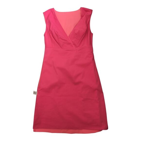 Elie Tahari Coral Empire Waist v Neck Dress Small - Picture 14 of 16